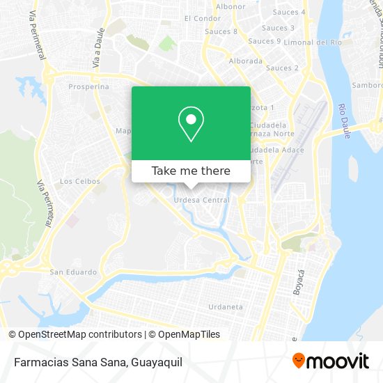 Farmacias Sana Sana map