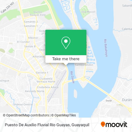 Mapa de Puesto De Auxilio Fluvial Río Guayas