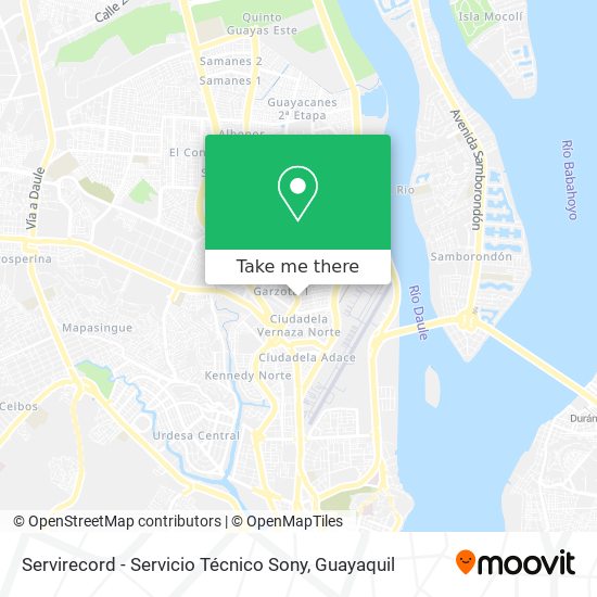 Mapa de Servirecord - Servicio Técnico Sony