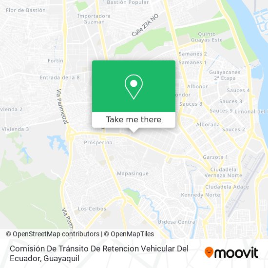 Comisión De Tránsito De Retencion Vehicular Del Ecuador map