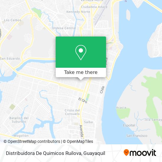Mapa de Distribuidora De Quimicos Ruilova