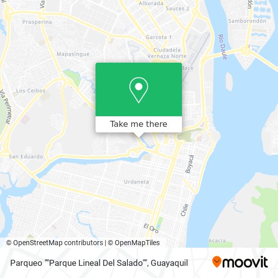 Mapa de Parqueo ""Parque Lineal Del Salado""