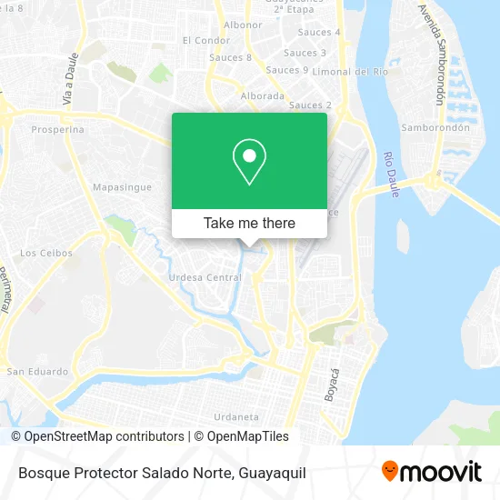 Bosque Protector Salado Norte map