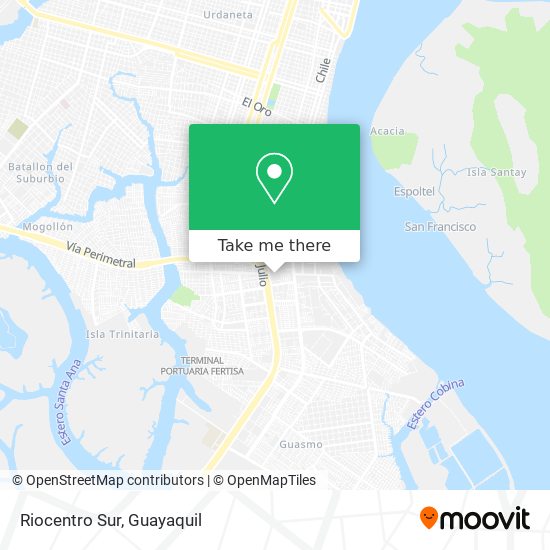 Mapa de Riocentro Sur