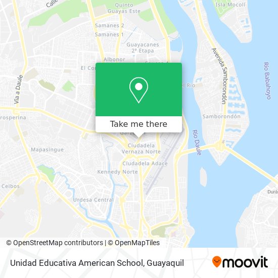 Unidad Educativa American School map