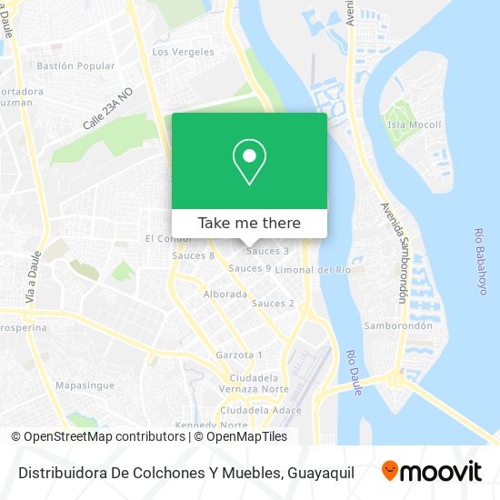 Distribuidora De Colchones Y Muebles map