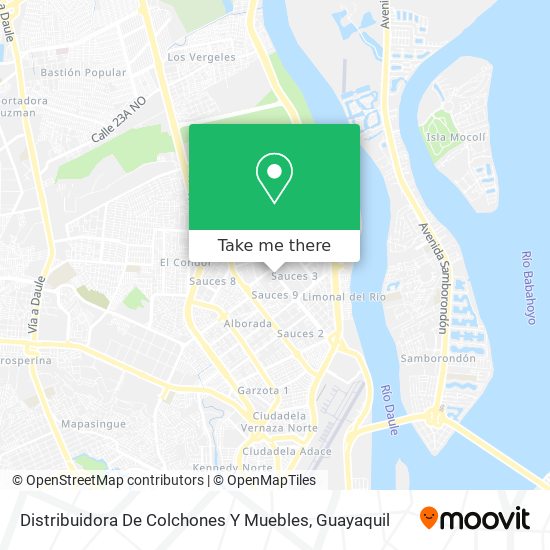 Mapa de Distribuidora De Colchones Y Muebles