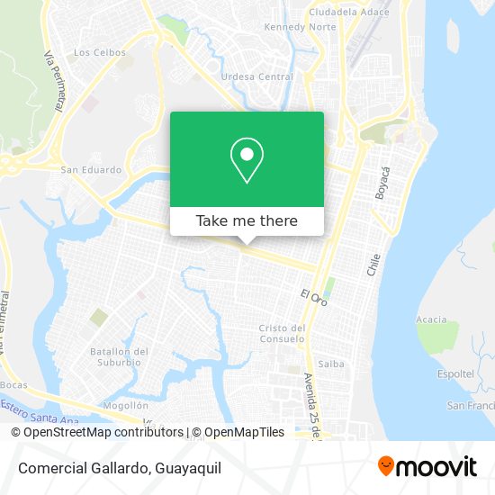 Mapa de Comercial Gallardo