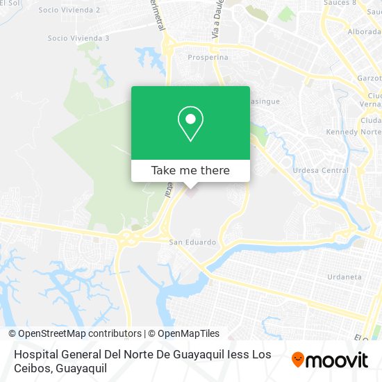 Hospital General Del Norte De Guayaquil Iess Los Ceibos map