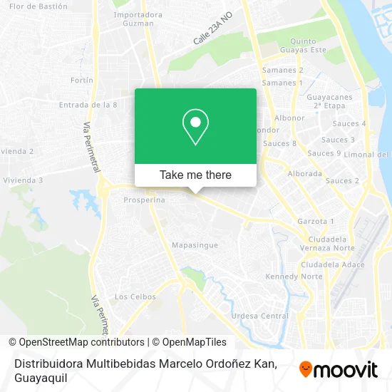 Mapa de Distribuidora Multibebidas Marcelo Ordoñez Kan