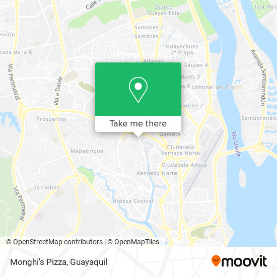 Monghi's Pizza map