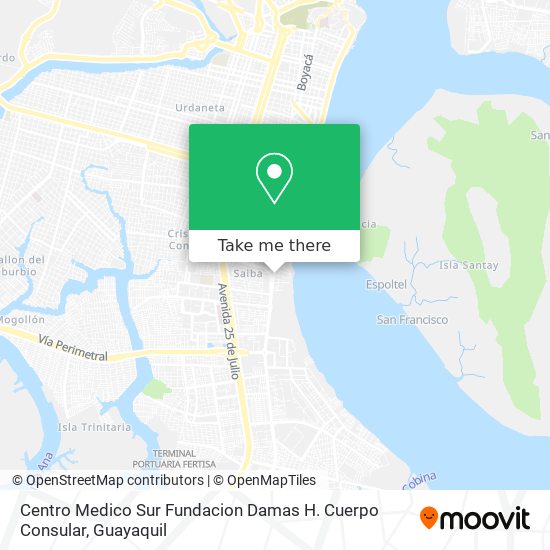 Centro Medico Sur Fundacion Damas H. Cuerpo Consular map