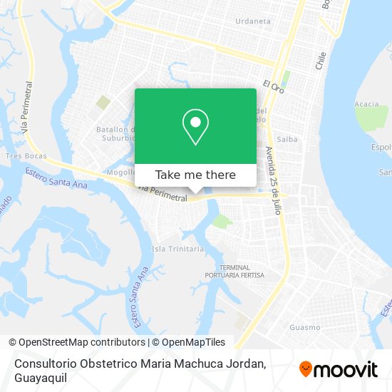 Consultorio Obstetrico Maria Machuca Jordan map