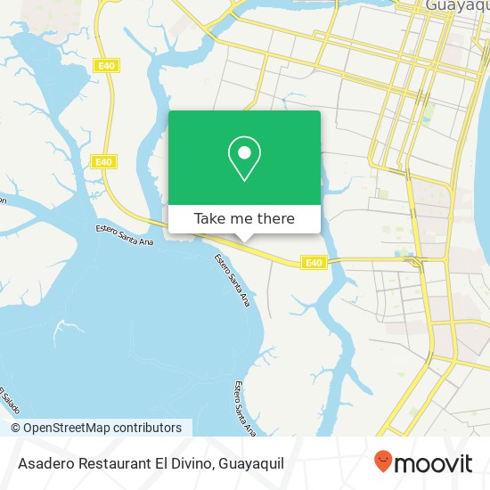 Asadero Restaurant El Divino, Freddy Santander Guayaquil, Guayaquil map