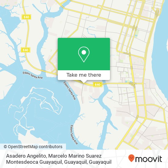 Mapa de Asadero Angelito, Marcelo Marino Suarez Montesdeoca Guayaquil, Guayaquil