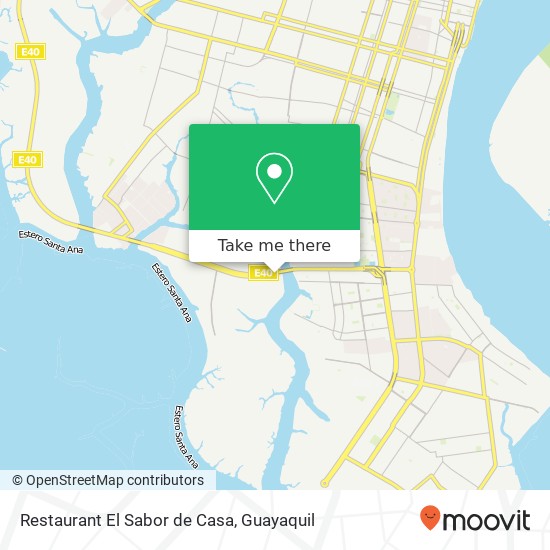 Mapa de Restaurant El Sabor de Casa, Carlos Geovanny Yuqui Medina Guayaquil, Guayaquil