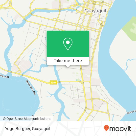 Yogo Burguer, Ernesto Alban Mosquera Guayaquil, Guayaquil map