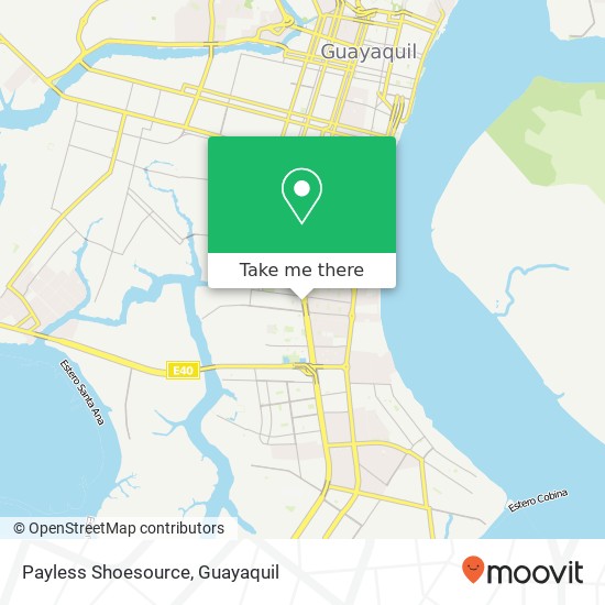 Payless Shoesource, 25 de Julio Guayaquil map