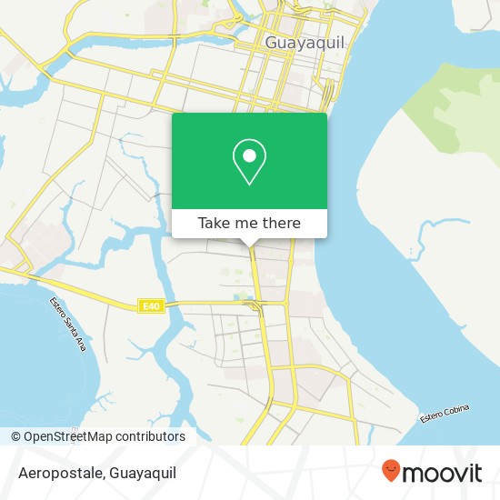 Aeropostale, 25 de Julio Guayaquil map