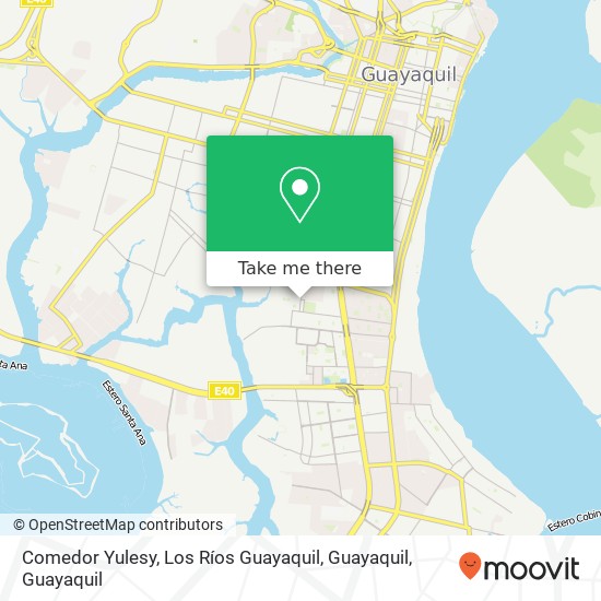 Mapa de Comedor Yulesy, Los Ríos Guayaquil, Guayaquil