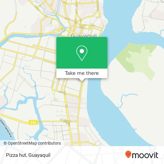 Mapa de Pizza hut, Chile Guayaquil, Guayaquil