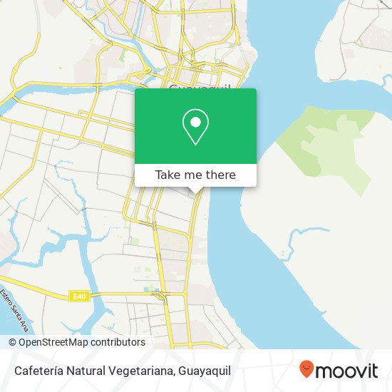 Mapa de Cafetería Natural Vegetariana, Azuay Guayaquil, Guayaquil