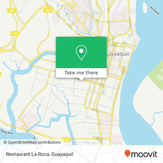 Restaurant La Roca, Alberto Guerrero Martínez Guayaquil, Guayaquil map