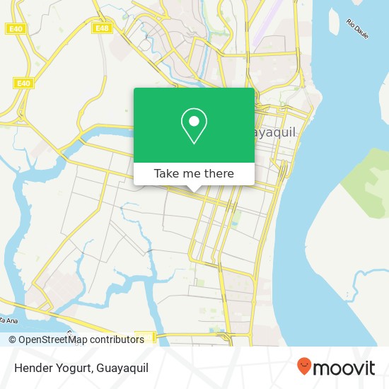 Hender Yogurt, Rafael Guerrero Valenzuela Guayaquil, Guayaquil map