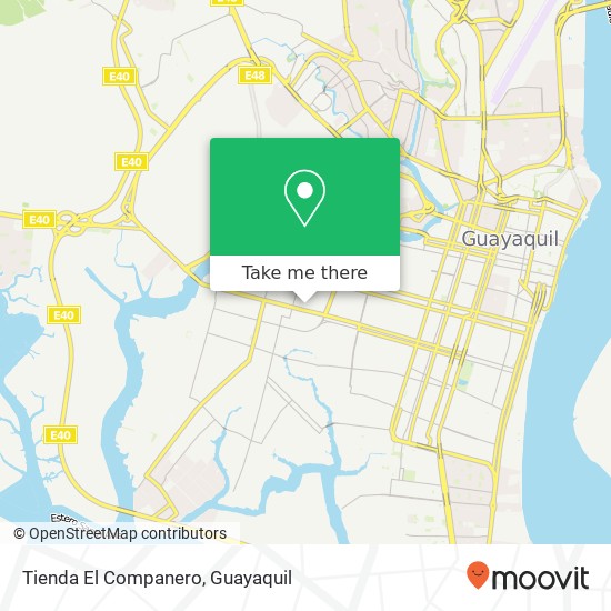 Mapa de Tienda El Companero, Jorge Delgado Guayaquil, Guayaquil