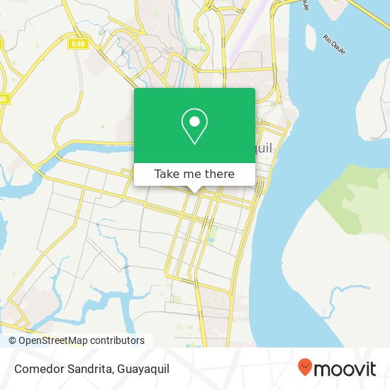 Mapa de Comedor Sandrita, Tulcan Guayaquil, Guayaquil