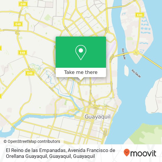 El Reino de las Empanadas, Avenida Francisco de Orellana Guayaquil, Guayaquil map