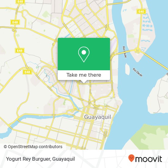 Yogurt Rey Burguer, Plaza Carlos Plaza Danin Guayaquil, Guayaquil map