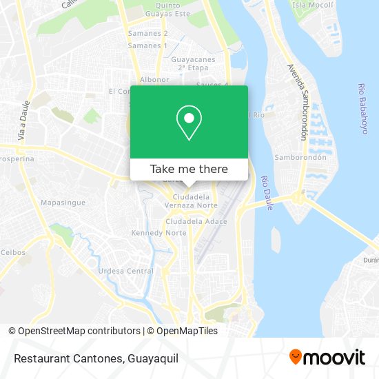 Mapa de Restaurant Cantones