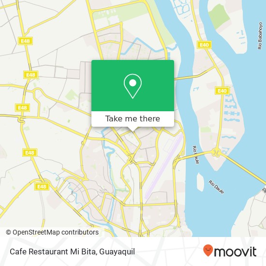 Cafe Restaurant Mi Bita, 1er Callejón 15E NE Guayaquil, Guayaquil map