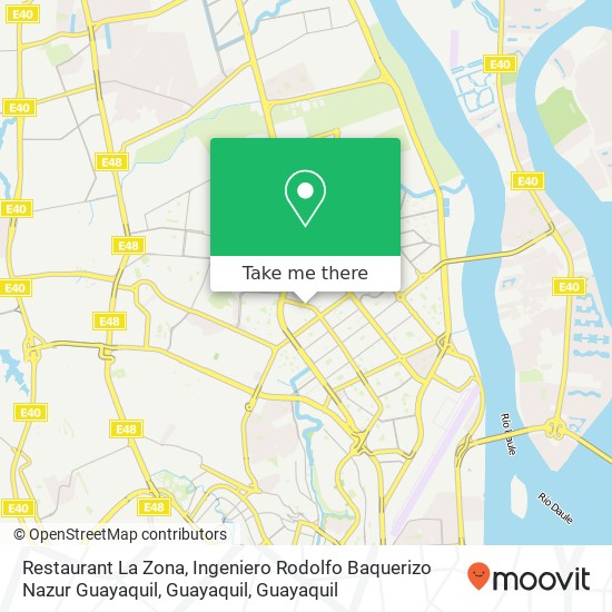 Mapa de Restaurant La Zona, Ingeniero Rodolfo Baquerizo Nazur Guayaquil, Guayaquil