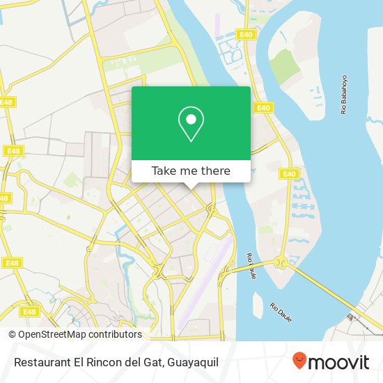 Mapa de Restaurant El Rincon del Gat, Teodoro Maldonado Carbo Guayaquil, Guayaquil