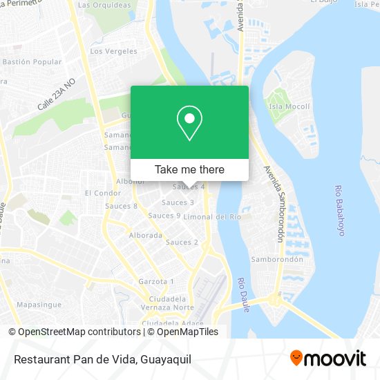 Mapa de Restaurant Pan de Vida