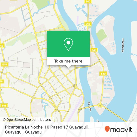 Mapa de Picanteria La Noche, 10 Paseo 17 Guayaquil, Guayaquil