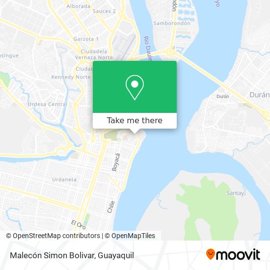 Malecón Simon Bolivar map