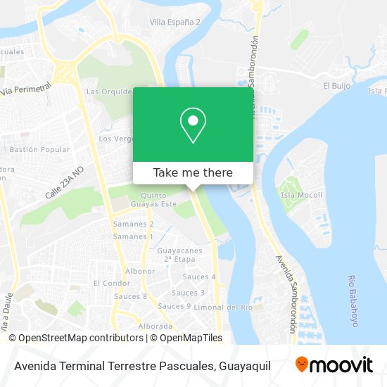 Avenida Terminal Terrestre Pascuales map