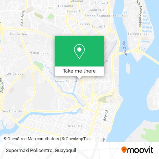 Supermaxi Policentro map