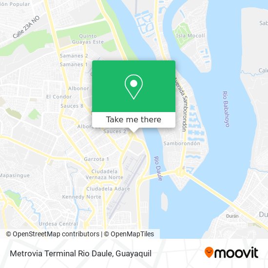 Metrovia Terminal Rio Daule map