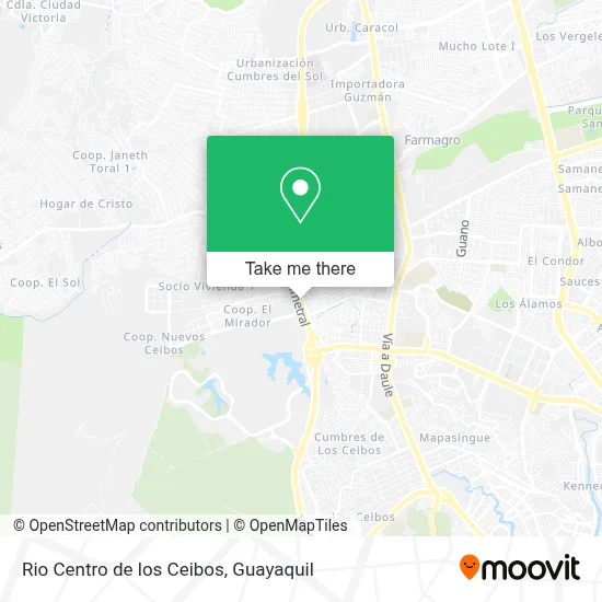 Rio Centro de los Ceibos map