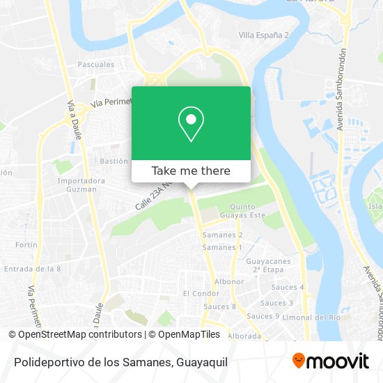Polideportivo de los Samanes map