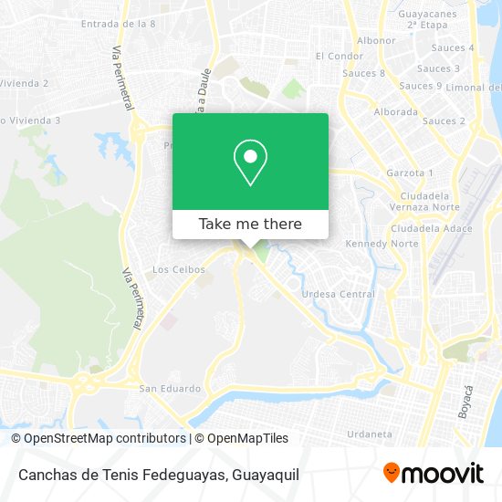 Canchas de Tenis Fedeguayas map