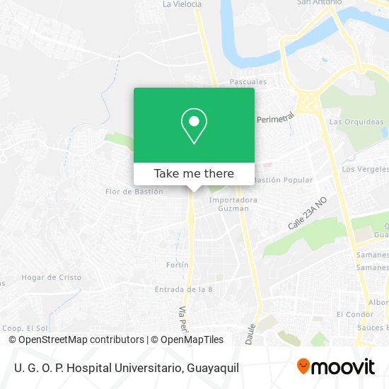 U. G. O. P. Hospital Universitario map