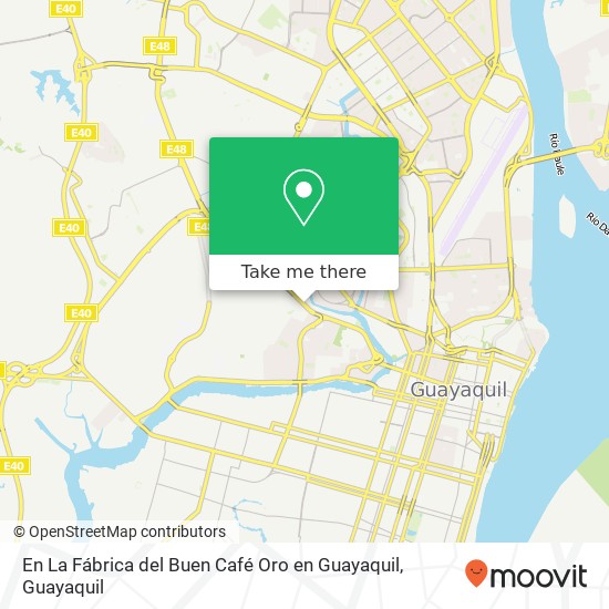 Mapa de En La Fábrica del Buen Café Oro en Guayaquil