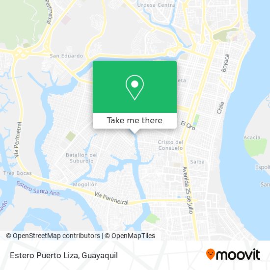 Estero Puerto Liza map