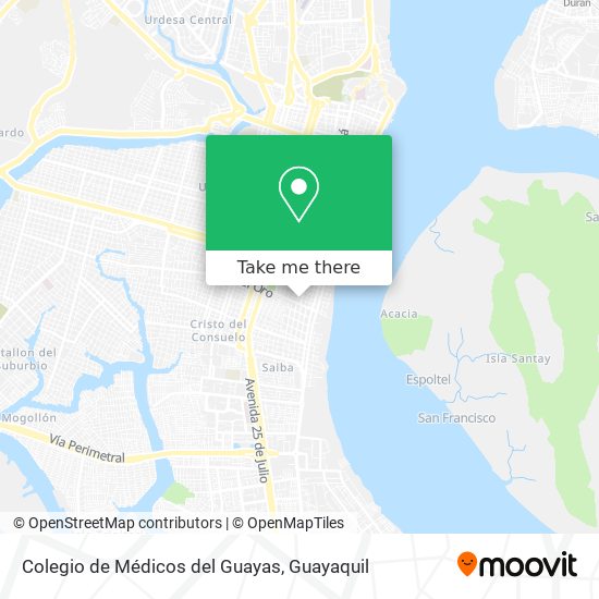 Mapa de Colegio de Médicos del Guayas