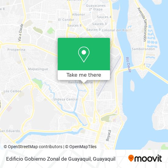 Mapa de Edificio Gobierno Zonal de Guayaquil